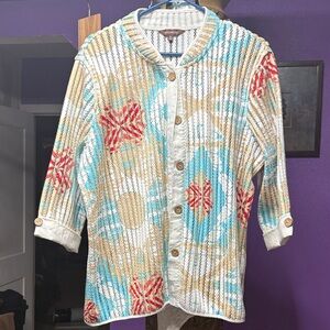 Multiples Striped Mesh Top